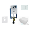 Geberit Kombifix falra szerelhető WC szett, Kielle Oudee WC soft close ülőkével, Geberit Sigma 30 fényes/matt fehér nyomólappal SANI15CA3121