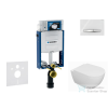 Geberit Kombifix falra szerelhető WC szett, Kielle Oudee WC soft close ülőkével, Geberit Sigma 50 alpesi fehér/króm nyomólappal SANI15CA3120