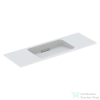 Geberit ONE 120x40 cm-es mosdó csaplyuk-és túlfolyó nélkül,KeraTect mázzal,szálcsiszolt króm takarólappal,fehér 500.392.01.2