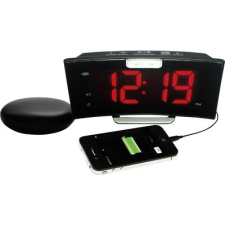 Geemarc Kvarc digitális ébresztőóra USB töltő funkcióval, fekete, 1558317 (1558317) ébresztőóra