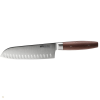 Gefu ENNO Bordázott Acél Santoku kés diófa markolattal 18cm - Barna