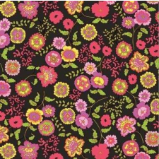  Gekkofix FLEUR BLACK öntapadós tapéta 45 cm x 2 m tapéta, díszléc és más dekoráció