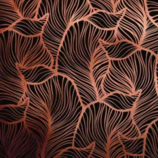 Gekkofix Réz levelek negatív öntapadós tapéta 45cmx1,5m tapéta, díszléc és más dekoráció