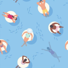 Gekkofix Summer crowd öntapadós tapéta 45cmx2m tapéta, díszléc és más dekoráció