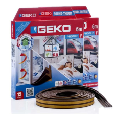 Geko - Ablaktömítő hab öntapadós barna F-profil 2x3m barkácsolás, csiszolás, rögzítés