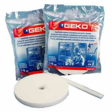 Geko - Ablaktömítő hab öntapadós fehér 15x6mm / 4m barkácsolás, csiszolás, rögzítés