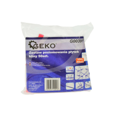 Geko G00391 Szintező ék készlet, 50 db kőműves és burkoló szerszám