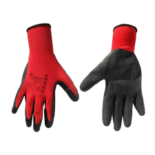 Geko Védőkesztyű, 10-es méret, vörös latex, Geko G73533 védőkesztyű