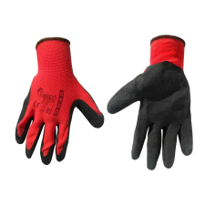 Geko védőkesztyű, 9-es méret, vörös latex, G73532 védőkesztyű