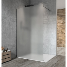 Gelco VARIO CHROME Fix zuhanyfal, fali profillal, merőleges merevítő nélkül, matt üveg, 1200mm kád, zuhanykabin