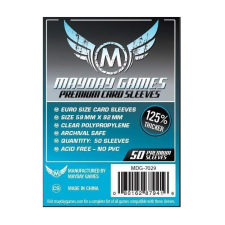 Gém Klub Mayday premium EUR kártyavédő (sleeve) - 59x92 mm (50 db/csomag) (GAM37293) társasjáték
