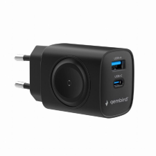 Gembird 2-in-1 20W Apple Watch + phone fast charger Black okosóra kellék