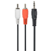 Gembird 3, 5 jack/2RCA audio kábel 5m Black