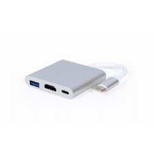 Gembird A-CM-HDMIF-02-SV USB type-C multi-adapter Silver laptop kellék