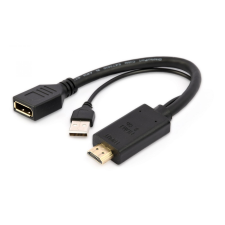 Gembird A-HDMIM-DPF-01 Active 4K HDMI to DisplayPort Adapter Black kábel és adapter