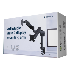 Gembird Adjustable desk 2-display mount tv állvány és fali konzol