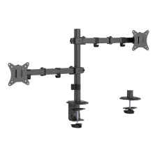 Gembird Adjustable desk mounted double tv állvány és fali konzol