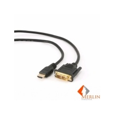 Gembird Cablexpert Adatkábel HDMI-DVI 7.5m aranyozott csatlakozó /CC-HDMI-DVI-7.5MC/ kábel és adapter