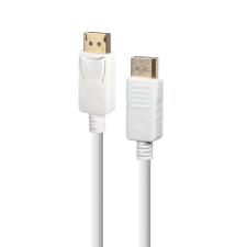 Gembird CC-DP2-6-W DisplayPort - DisplayPort Kábel 1.8m - Fehér kábel és adapter
