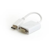 Gembird DisplayPort 1.2 -> DVI-D Dual Link M/F adapter 0.1m fehér (A-DPM-DVIF-03-W)