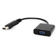 Gembird Displayport -> VGA M/F adapter 0.2m fekete kábel és adapter