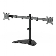 Gembird Dual monitor desk stand 13”-32” Black tv állvány és fali konzol