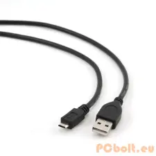 Gembird Gembird USB 2.0 M - USB micro B M Adatkábel 3m Fekete kábel és adapter