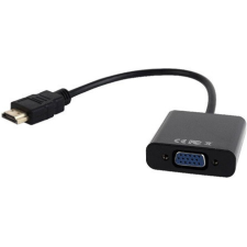  Gembird HDMI 1.4 -&gt; VGA Jack stereo 3,5mm M/F adapter 0.15m fekete kábel és adapter