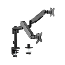 Gembird MA-DA2P-01 Adjustable Desk 2-Display Mounting Arm 17”-32” Black monitor kellék