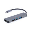 Gembird Multi Port Adapter USB Type C 2in1 USB hub (A-CM-COMBO2-01) (A-CM-COMBO2-01)