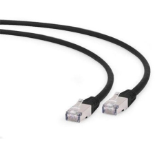 Gembird RJ45 CAT6A FTP M/M adatkábel 0.25m fekete LSZH kábel és adapter