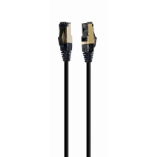 Gembird S/FTP CAT8 Patch kábel 10m Fekete kábel és adapter