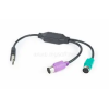 Gembird UAPS12-BK USB to 2 ports PS/2 converter USB A plug/2 x MDIN 6F 30cm cable black (UAPS12-BK)