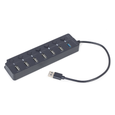 Gembird UHB-U3P1U2P6P-01 7-portos 1xUSB3.1 + 6xUSB2.0 HUB Black hub és switch