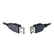 Gembird - USB 2.0 A-A M/F hosszabbító kábel 1.8m - Fekete kábel és adapter