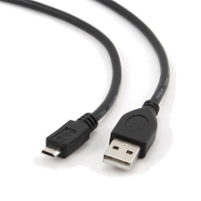  Gembird USB A -&gt; USB micro B M/M adatkábel 0.3m fekete kábel és adapter