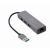  Gembird USB AM Gigabit Network Adapter With 3-port USB 3.0 Hub Grey