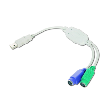Gembird USB - PS/2 adapterkábel 0.3m Fehér kábel és adapter