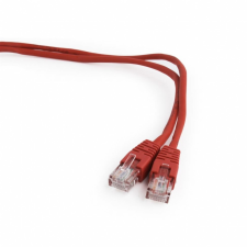 Gembird UTP CAT5e patch kábel 1m, piros (PP12-1M/R) kábel és adapter