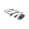 Gembird VGA Jack stereo 3,5mm -> HDMI VGA M/F adapter fekete (A-VGA-HDMI-02)