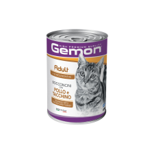 Gemon Cat Can Adult Macska Konzerv (Csirke és Pulyka) – 415 g macskaeledel