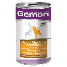  Gemon Dog Adult Medium konzerv csirke-Pulyka 12x1250g kutyaeledel