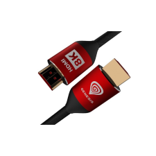 Genius NKA-1993 HDMI 2.1 - HDMI 2.1 Kábel 3m - Fekete/Piros kábel és adapter