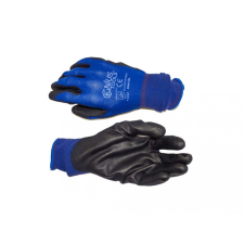 Genius PU tenyérmártott nylon szerelőkesztyű (kék) M / 8 védőkesztyű