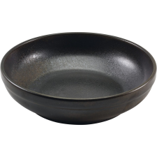 GenWare Tál porcelán, magasság: 55 mm, átmérő: 200 mm, fekete konyhai eszköz
