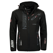 Geographical Norway férfi kabát ROYAUTE softshell, M Fekete férfi kabát, dzseki