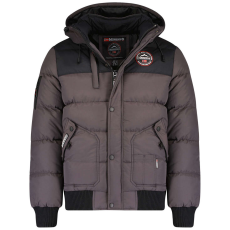 GEOGRAPHICAL NORWAY férfi kabát VOLVA MEN JKT 005 téli, steppelt kabát kapucnival, M Sötétszürke