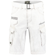 Geographical Norway férfi PANORAMIQUE MEN BASIC 063 bermuda zsebes nadrág, M Fehér