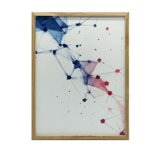 Geometria Połączeń, 70x100 cm, rama drewniana ciemny brąz, papier matowy 230 gsm grafika, keretezett kép