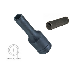  Gépi dugókulcs fej 1/2&quot; hosszú 12 szögű 18 mm dugókulcs